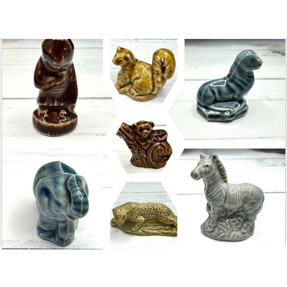 7 Mix Wade England Porcelain Glazed Figurines Set